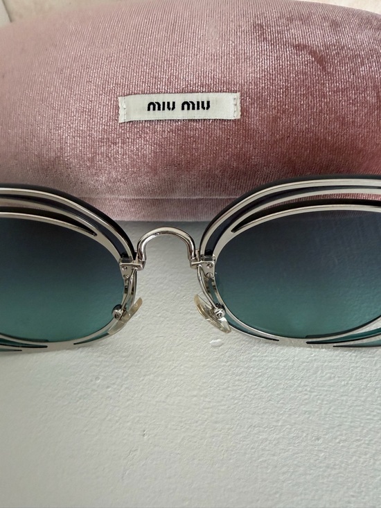 Miu Miu Women\'s Gradient Blue Cut Out Sunglasses SMU54S main image 2